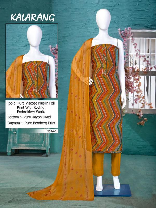 Bipson Kalarang 2036 Viscose Designer Dress Material Collection